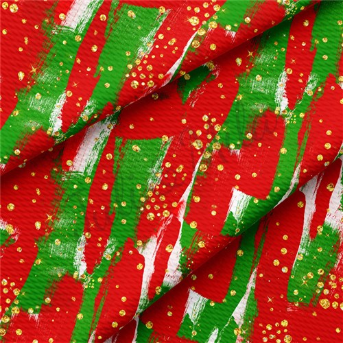 Christmas Liverpool Bullet Textured Stretch Solid Strip Thick Knit Jersey Fabric