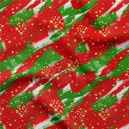 Christmas Liverpool Bullet Textured Stretch Solid Strip Thick Knit Jersey Fabric