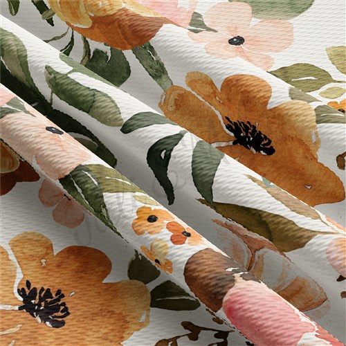 Watercolor Floral Liverpool Bullet Textured Stretch Solid Strip Thick Knit Jersey Fabric