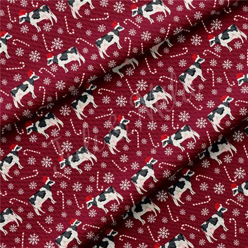 Christmas Printed Liverpool Bullet Textured Stretch Solid Strip Thick Knit Jersey Fabric