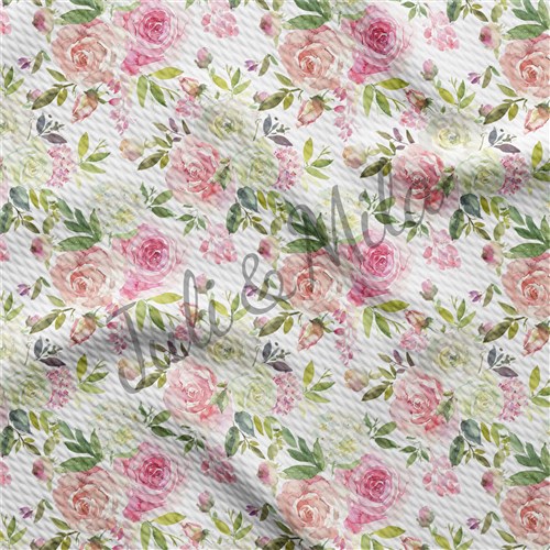 Printed Floral Liverpool Fabric Bow Floral (F23) & Get a Free $89.99 Embroidery Bundle