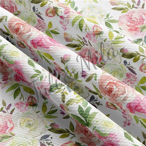 Printed Floral Liverpool Fabric Bow Floral (F23) & Get a Free $89.99 Embroidery Bundle
