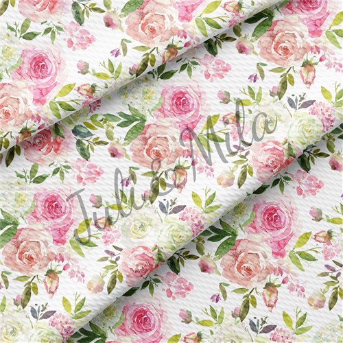 Printed Floral Liverpool Fabric Bow Floral (F23) & Get a Free $89.99 Embroidery Bundle