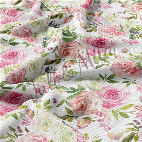 Printed Floral Liverpool Fabric Bow Floral (F23) & Get a Free $89.99 Embroidery Bundle
