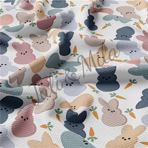 Easter Printed Liverpool Fabric Egg Bunny Pastel(E24) & Get a Free $89.99 Embroidery Bundle