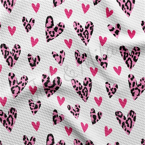 Valentine's Day Printed Liverpool Bullet Textured Stretch Solid Strip Thick Knit Jersey Fabric