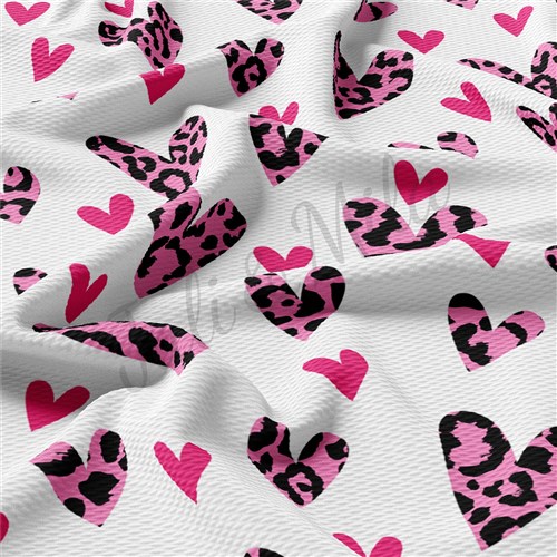 Valentine's Day Printed Liverpool Bullet Textured Stretch Solid Strip Thick Knit Jersey Fabric