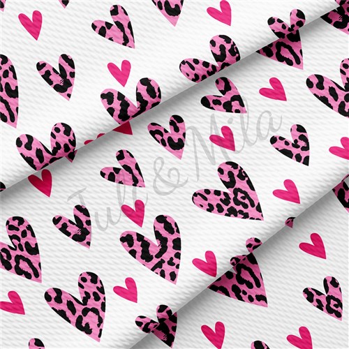 Valentine's Day Printed Liverpool Bullet Textured Stretch Solid Strip Thick Knit Jersey Fabric