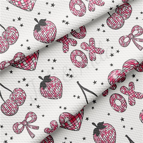 Valentine's Day Liverpool Bullet Textured Stretch Solid Strip Thick Knit Jersey Fabric
