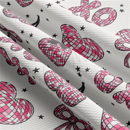 Valentine's Day Liverpool Bullet Textured Stretch Solid Strip Thick Knit Jersey Fabric