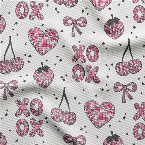 Valentine's Day Liverpool Bullet Textured Stretch Solid Strip Thick Knit Jersey Fabric