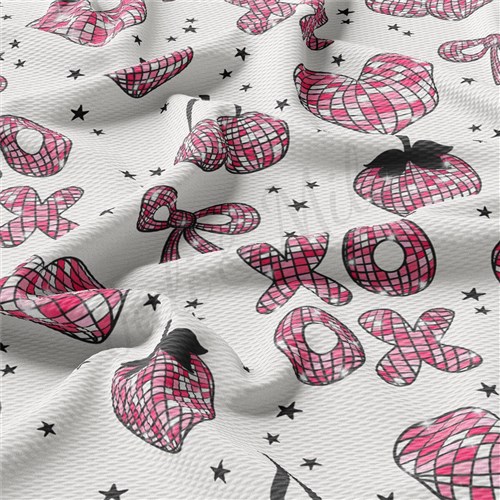 Valentine's Day Liverpool Bullet Textured Stretch Solid Strip Thick Knit Jersey Fabric
