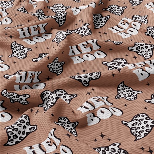 Pumpkin Printed Liverpool Bullet Textured Stretch Solid Strip Thick Knit Jersey Fabric