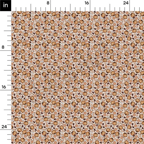 Pumpkin Fall Donuts Latte Liverpool Bullet Textured Stretch Solid Strip Thick Knit Jersey Fabric
