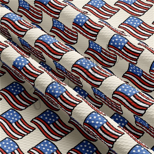 4th of July Patriotic Printed American Flag Liverpool AA349 & Get a Free $89.99 Embroidery Bundle