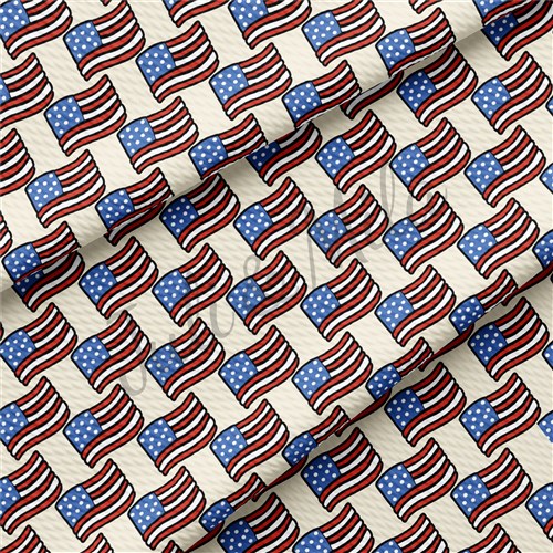 4th of July Patriotic Printed American Flag Liverpool AA349 & Get a Free $89.99 Embroidery Bundle