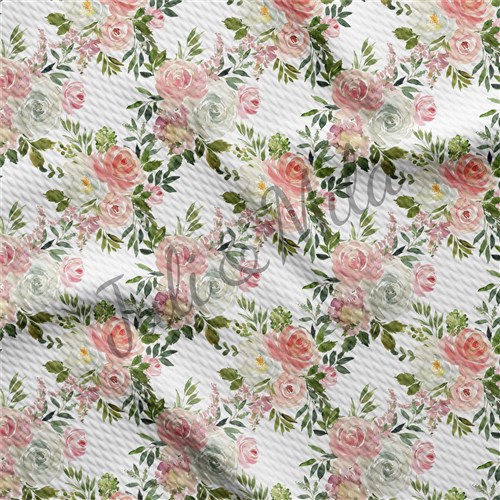 Printed Floral Liverpool Fabric Bow Floral (F26) & Get a Free $89.99 Embroidery Bundle