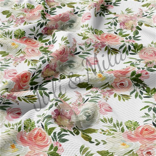 Printed Floral Liverpool Fabric Bow Floral (F26) & Get a Free $89.99 Embroidery Bundle