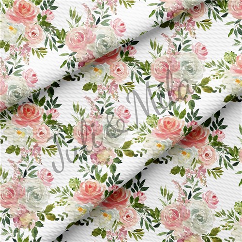Printed Floral Liverpool Fabric Bow Floral (F26) & Get a Free $89.99 Embroidery Bundle