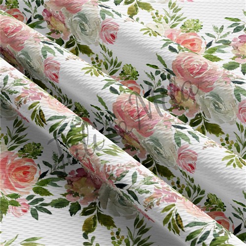 Printed Floral Liverpool Fabric Bow Floral (F26) & Get a Free $89.99 Embroidery Bundle