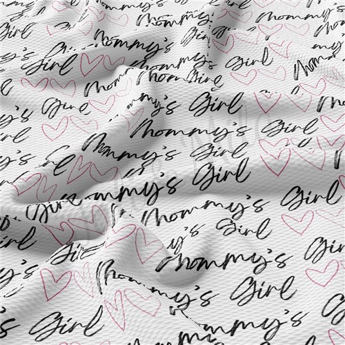 Mommy's Girl Printed Liverpool Bullet Textured Stretch Solid Strip Thick Knit Jersey Fabric
