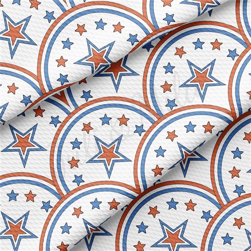 4th of July Patriotic Printed Liverpool Fabric AA2191 & Get a Free $89.99 Embroidery Bundle