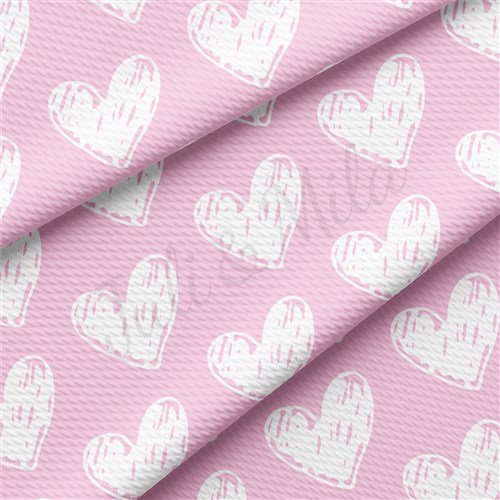 Valentine's Day Liverpool Bullet Textured Stretch Solid Strip Thick Knit Jersey Fabric