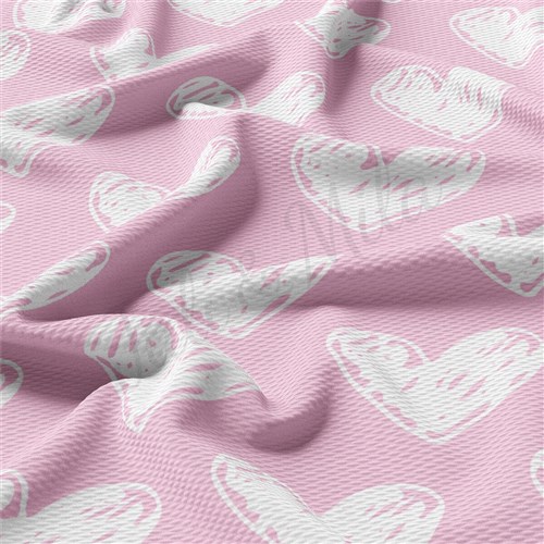 Valentine's Day Liverpool Bullet Textured Stretch Solid Strip Thick Knit Jersey Fabric