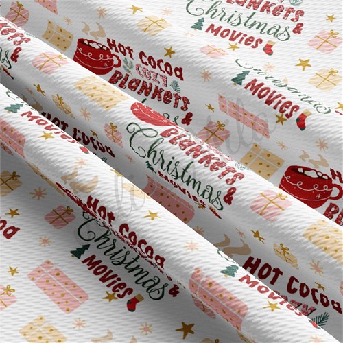 Christmas Liverpool Bullet Textured Stretch Solid Strip Thick Knit Jersey Fabric