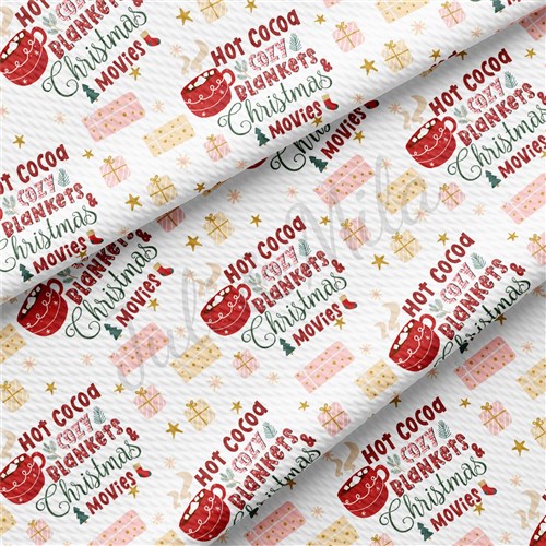 Christmas Liverpool Bullet Textured Stretch Solid Strip Thick Knit Jersey Fabric