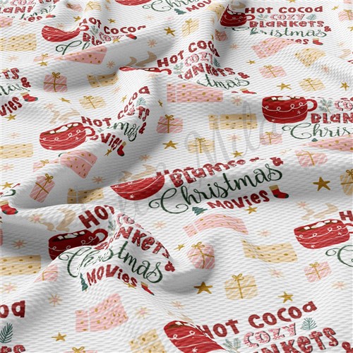 Christmas Liverpool Bullet Textured Stretch Solid Strip Thick Knit Jersey Fabric
