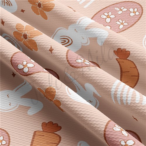 Easter Liverpool Bullet Textured Stretch Solid Strip Thick Knit Jersey Fabric