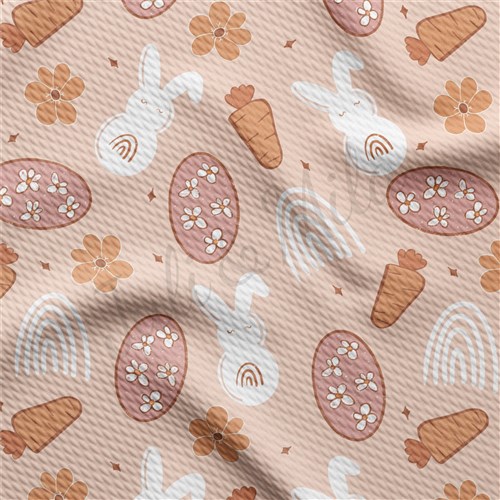 Easter Liverpool Bullet Textured Stretch Solid Strip Thick Knit Jersey Fabric