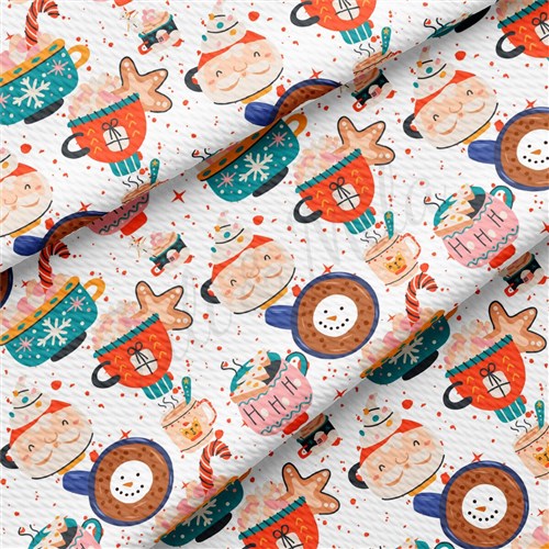 Christmas Christmas Liverpool Bullet Textured Stretch Solid Strip Thick Knit Jersey Fabric