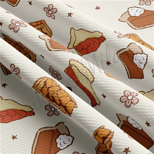 Thanksgiving Pie Fall Autumn Liverpool Bullet Textured Stretch Solid Strip Thick Knit Jersey Fabric