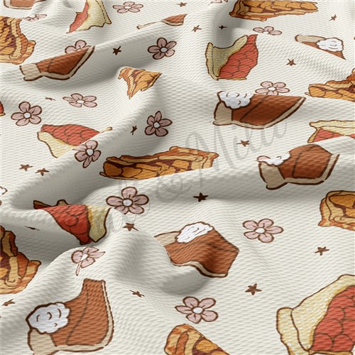 Thanksgiving Pie Fall Autumn Liverpool Bullet Textured Stretch Solid Strip Thick Knit Jersey Fabric