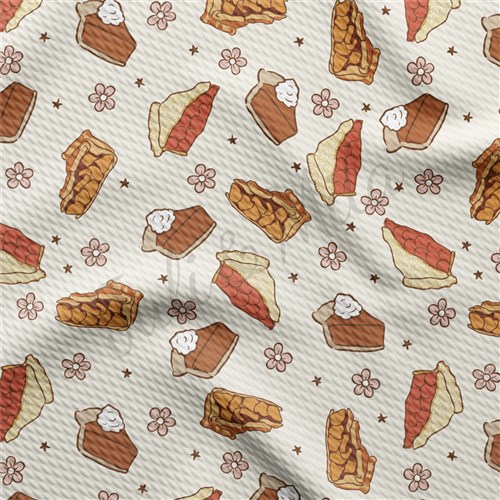 Thanksgiving Pie Fall Autumn Liverpool Bullet Textured Stretch Solid Strip Thick Knit Jersey Fabric