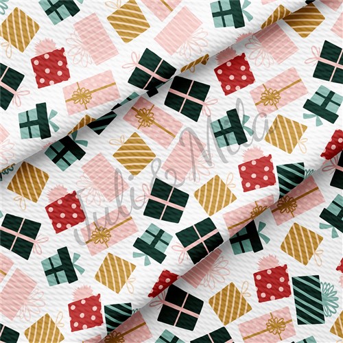 Christmas Printed Liverpool Bullet Textured Stretch Solid Strip Thick Knit Jersey Fabric