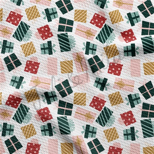 Christmas Printed Liverpool Bullet Textured Stretch Solid Strip Thick Knit Jersey Fabric