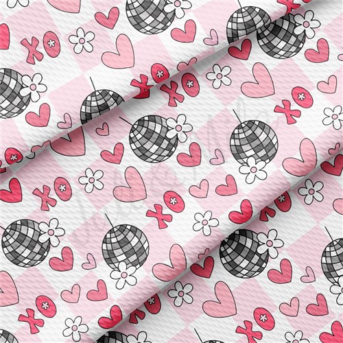 Valentine's Day Liverpool Bullet Textured Stretch Solid Strip Thick Knit Jersey Fabric