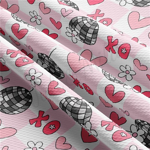 Valentine's Day Liverpool Bullet Textured Stretch Solid Strip Thick Knit Jersey Fabric