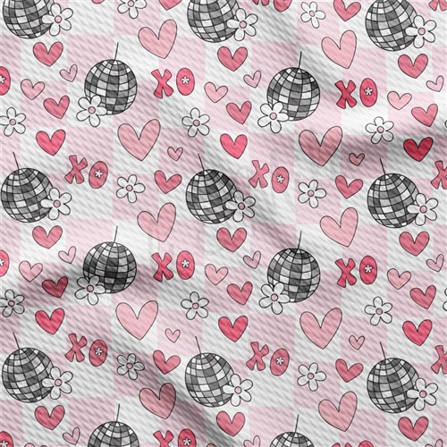 Valentine's Day Liverpool Bullet Textured Stretch Solid Strip Thick Knit Jersey Fabric