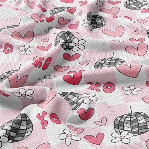 Valentine's Day Liverpool Bullet Textured Stretch Solid Strip Thick Knit Jersey Fabric