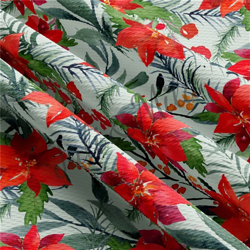 Christmas Liverpool Bullet Textured Stretch Solid Strip Thick Knit Jersey Fabric