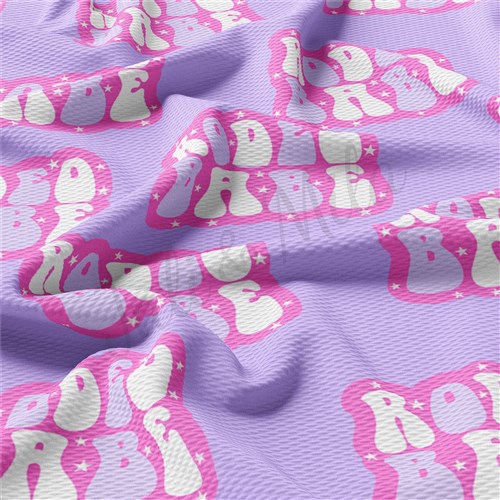 Rodeo Babe Printed Liverpool Bullet Textured Stretch Solid Strip Thick Knit Jersey Fabric