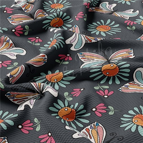 Butterflies Liverpool Bullet Textured Stretch Solid Strip Thick Knit Jersey Fabric