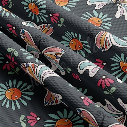 Butterflies Liverpool Bullet Textured Stretch Solid Strip Thick Knit Jersey Fabric