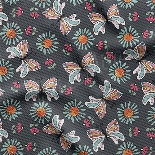 Butterflies Liverpool Bullet Textured Stretch Solid Strip Thick Knit Jersey Fabric