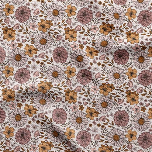 Printed Liverpool Fabric floral AA1864 & Get a Free $89.99 Embroidery Bundle