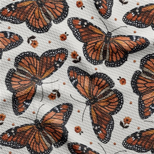 Butterfly Embroidery Print Floral Printed Liverpool AA1978 & Get a Free $89.99 Embroidery Bundle